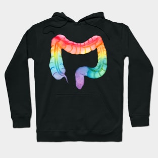 Rainbow Watercolor Colon (dark) Hoodie